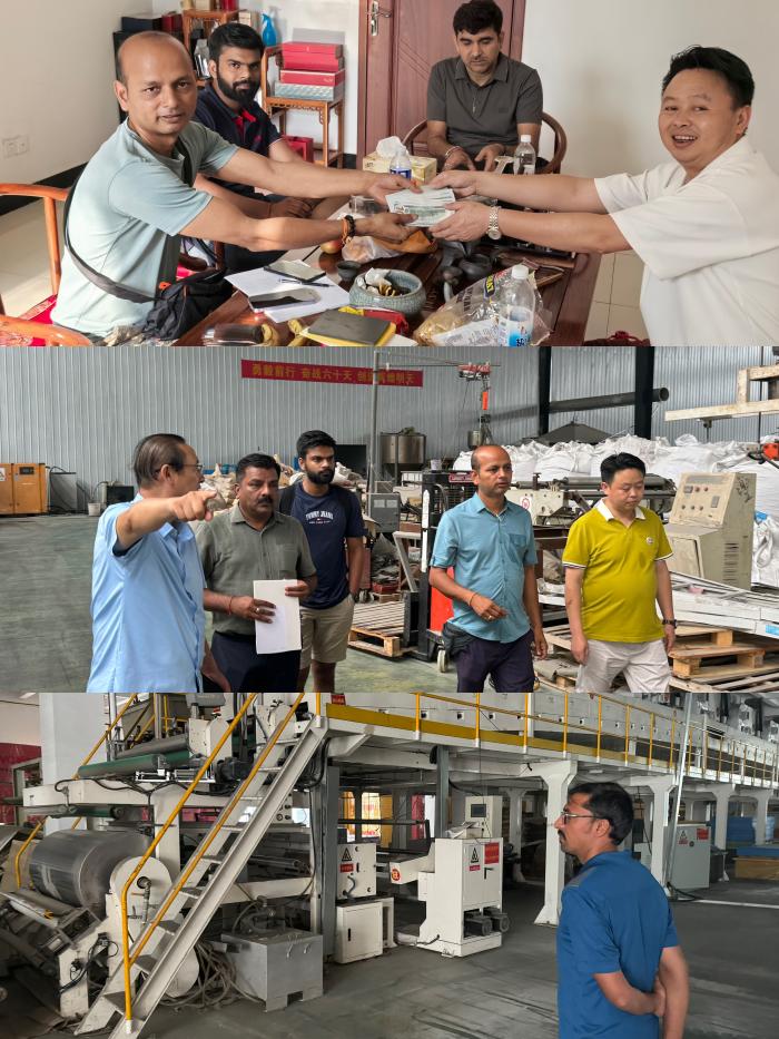 Amener les clients indiens à visiter l'usine et à présenter les machines
